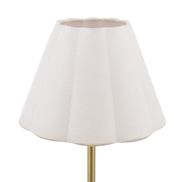 Laura Ashley Erin LED Matt Antique Brass Rechargeable Table Lamp With Shade
