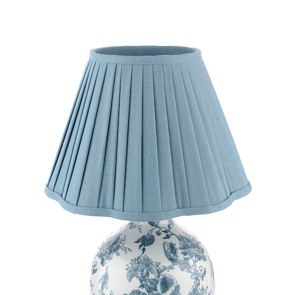 Laura Ashley Maltby Blue Ceramic & Antique Brass Table Lamp With Shade