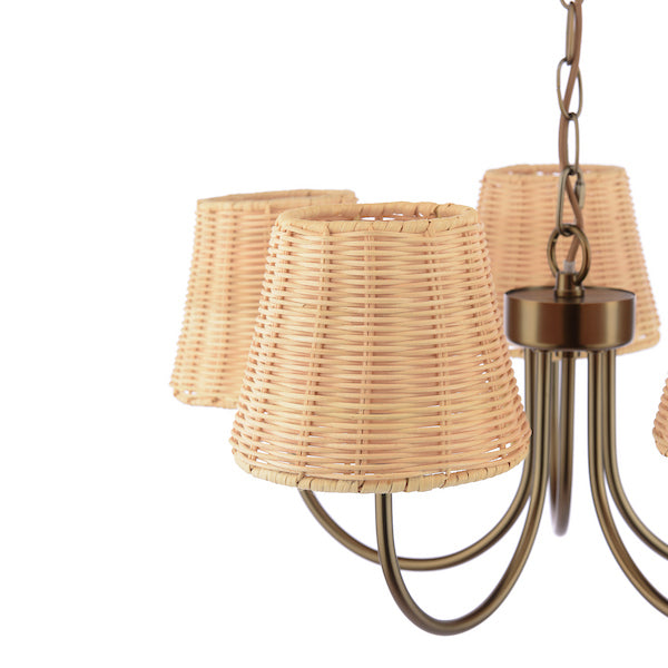 Laura Ashley Hasfield 5 Light Satin Bronze Pendant