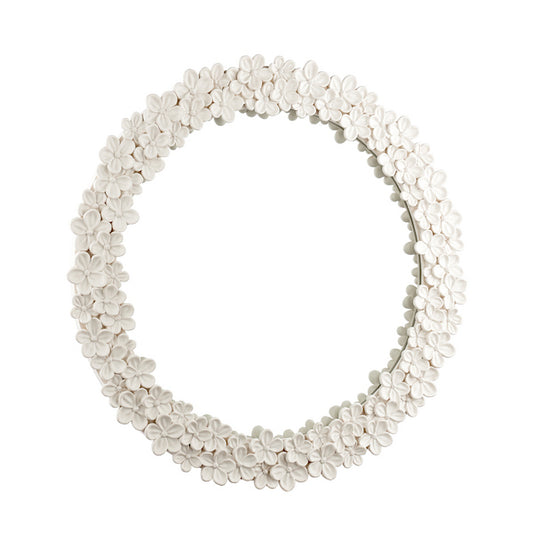 Laura Ashley Romsey Matt White 65cm Round Mirror