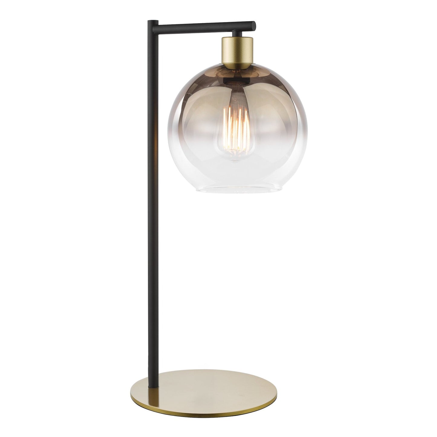 Dar Lighting Lycia Satin Gold & Gold Ombre Glass Table Lamp