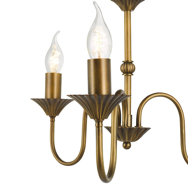 Dar Lighting Lydian 3 Light Antique Bronze Pendant Fitting Only