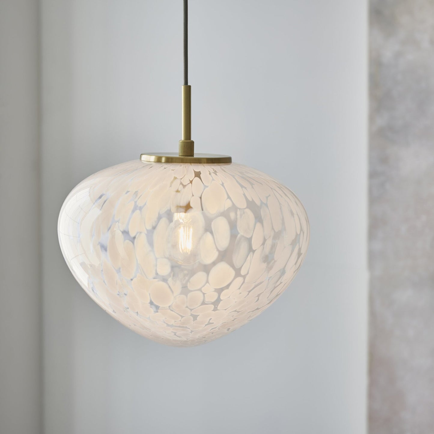 Vesilo Lighting Confetti Glass Satin Brass Single Pendant