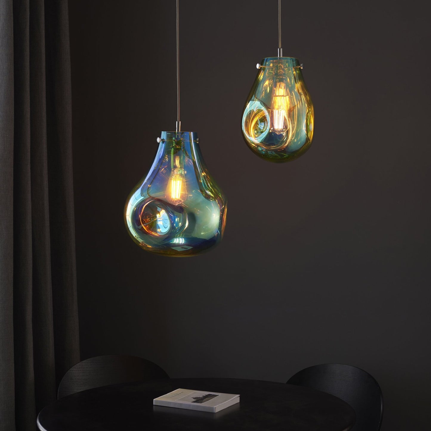Vesilo Lighting Blast Metallic Chrome Medium Glass Pendant