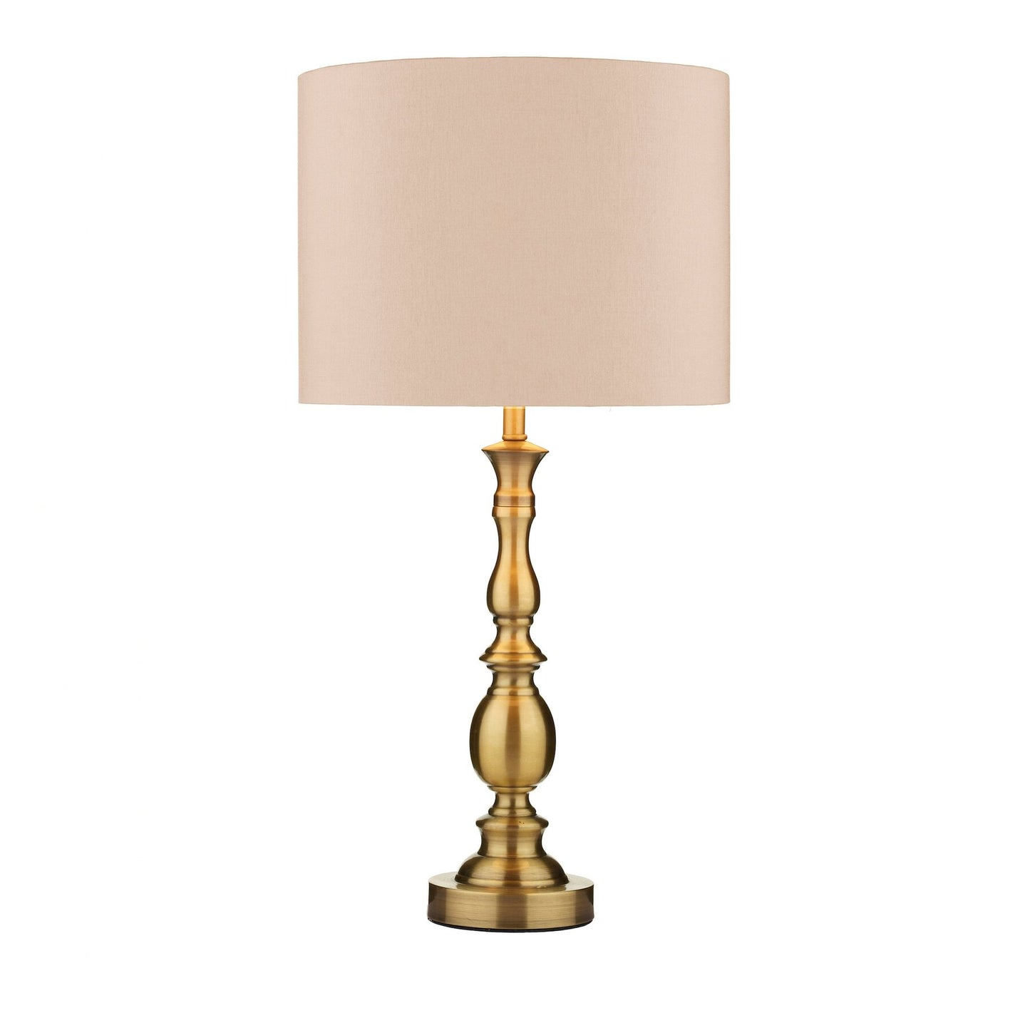 Dar Lighting Madrid Antique Brass Table Lamp With Shade