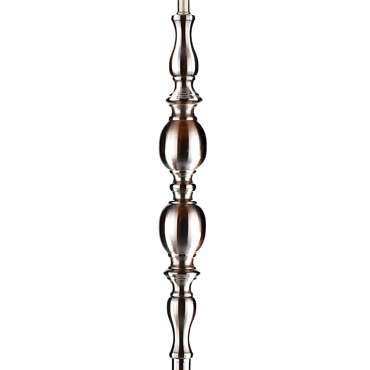 Dar Lighting Madrid Satin Chrome Floor Lamp With Shade