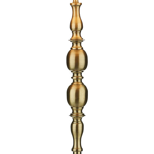 Dar Lighting Madrid Floor Lamp Antique Brass With Shade