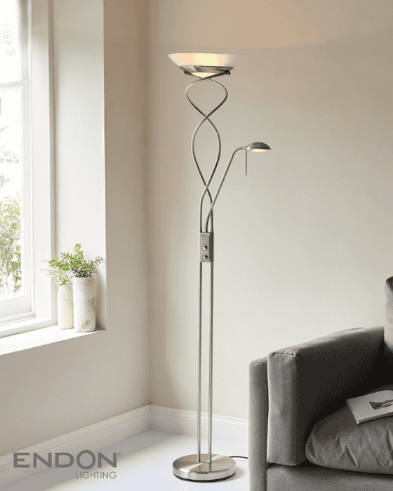 Endon Monaco Chrome Mother & Child Task Lamp