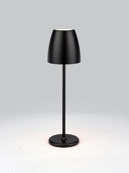 Dar Lighting Munich Outdoor LED IP54 Black Rechargeable Table Lamp