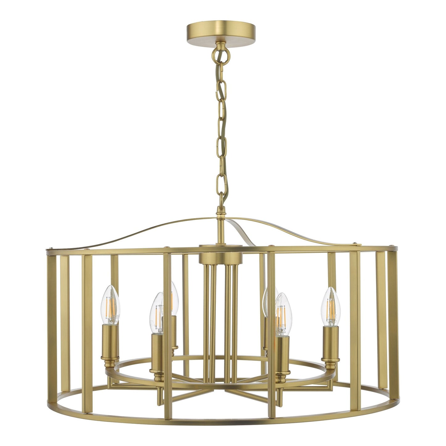 Dar Lighting Myka 6 Light Brushed Bronze Pendant