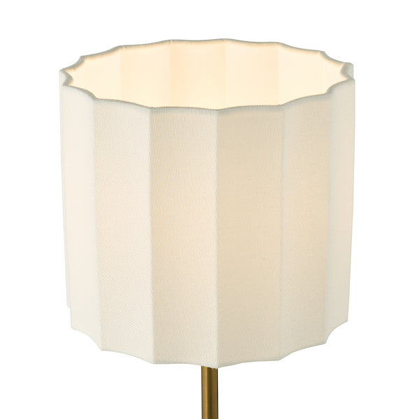 Dar Lighting Noura Antique Bronze & Ivory Table Lamp With Shade