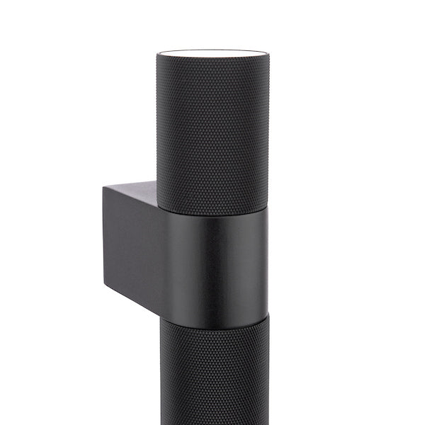 Dar Lighting Obi 2 Light IP54 Outdoor Matt Black Wall Light