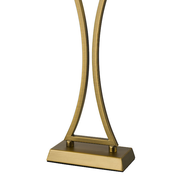 Dar Lighting Oporto Aged Brass Table Lamp With Shade