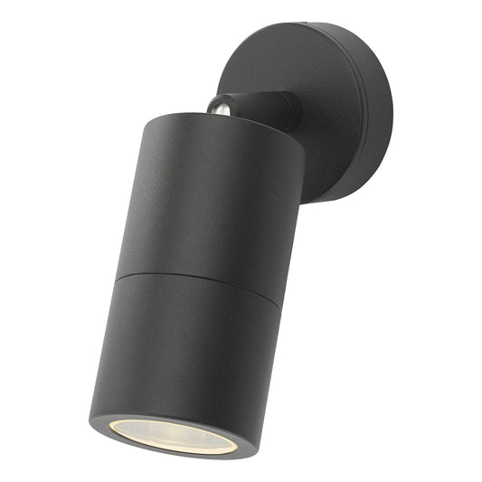 Dar Lighting Ortega Outdoor Matt Black IP65 Single Spotlight