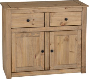 Panama 2 Door 2 Drawer Natural Wax Sideboard