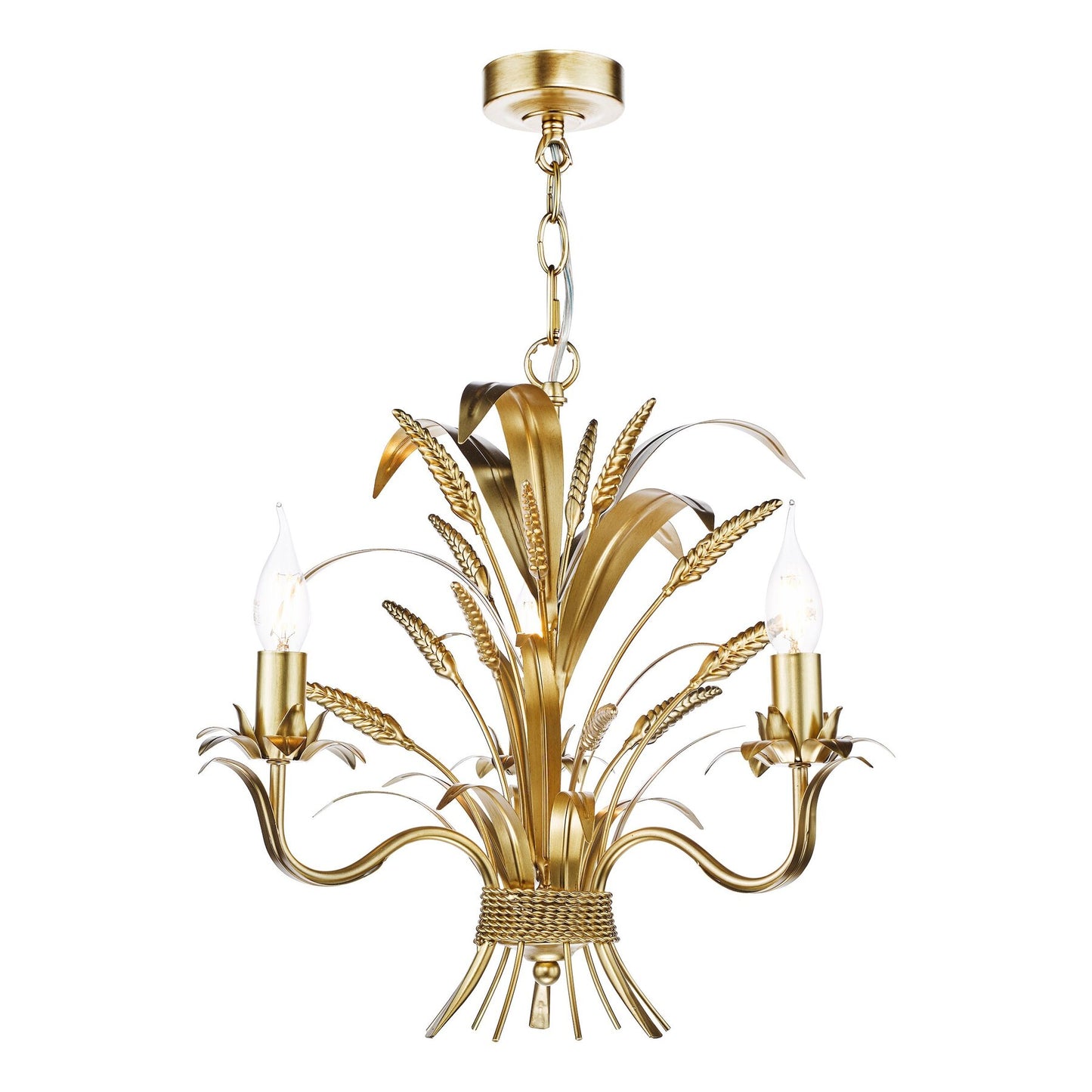 Dar Lighting Phaedra Gold 3 Light Pendant