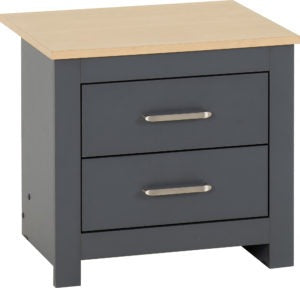 Portland Grey & Oak Effect Bedroom Trio