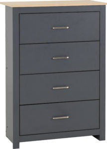 Portland Grey & Oak Effect Bedroom Trio