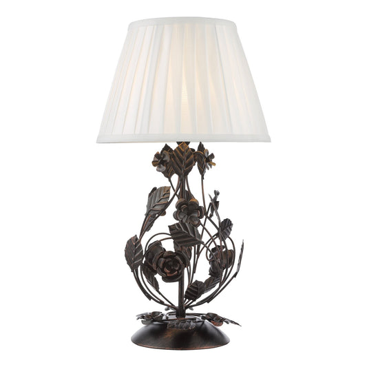 Dar Lighting Priscilla Black/Bronze Table Lamp (Base Only)