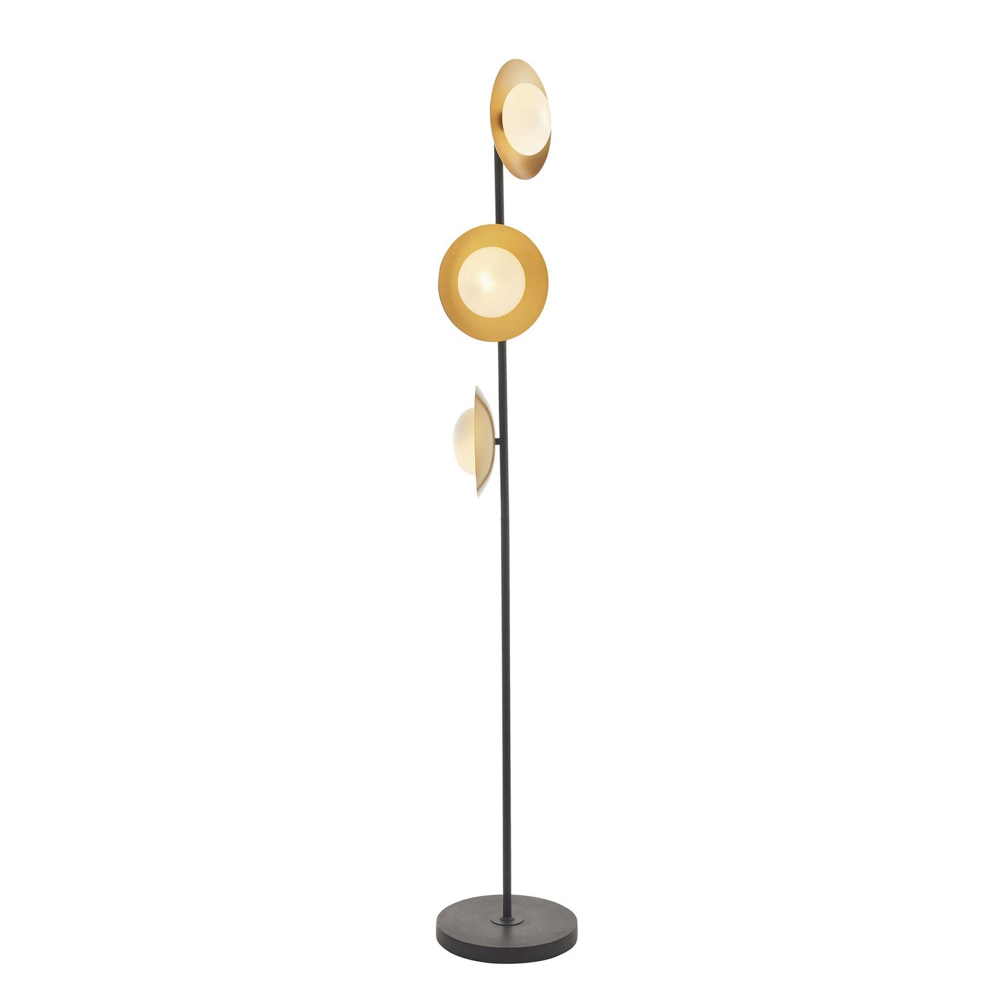 Vesilo Lighting Pebble Gold & Bronze Dish Floor Lamp