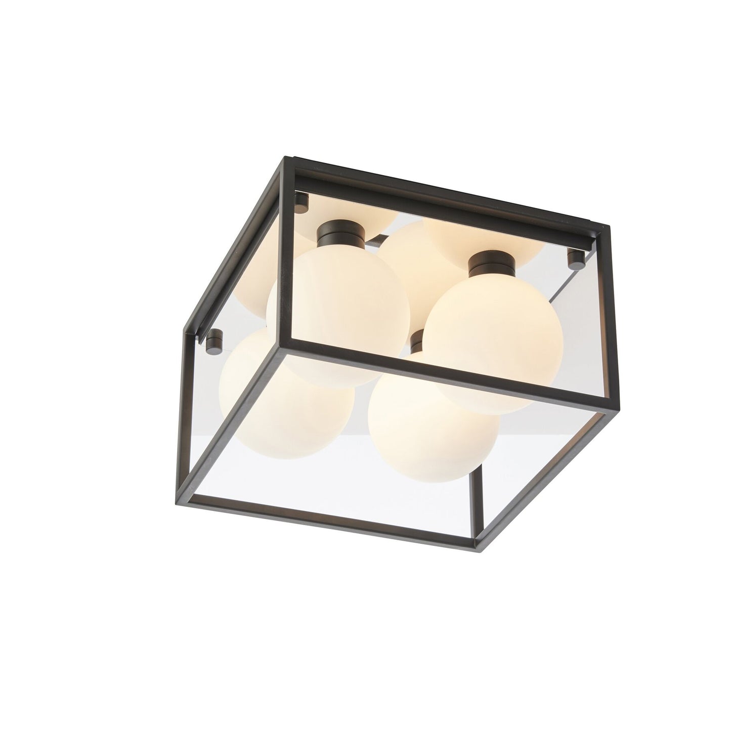 Vesilo Lighting Prizm Bathroom IP44 Angular Square Frame Flush