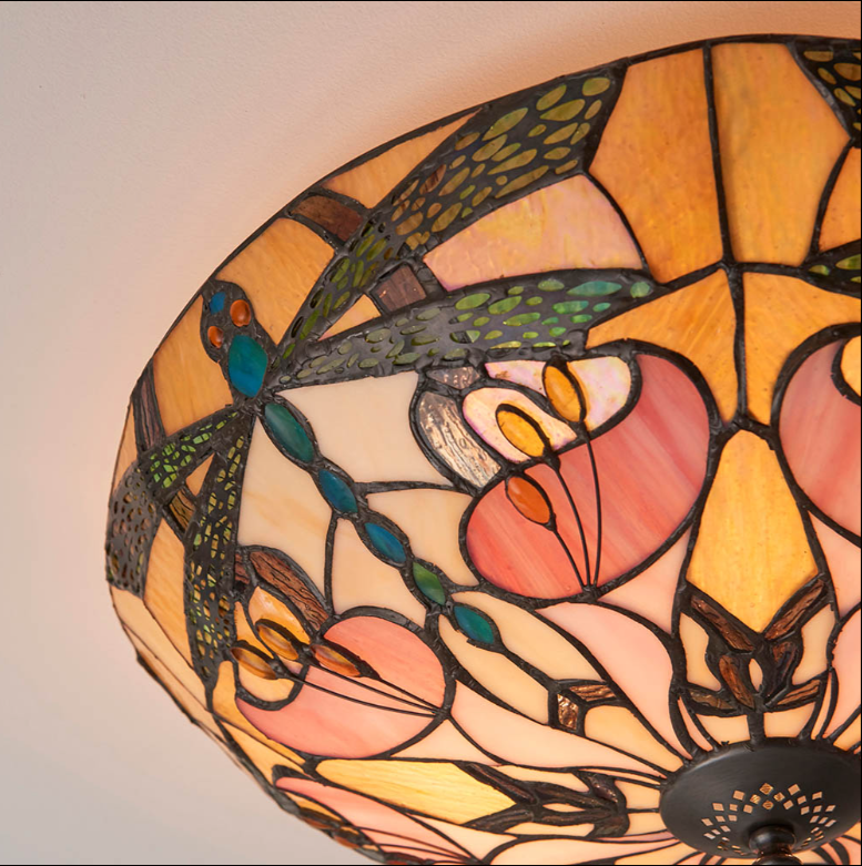 Tiffany Ashton Large 2lt Flush Light