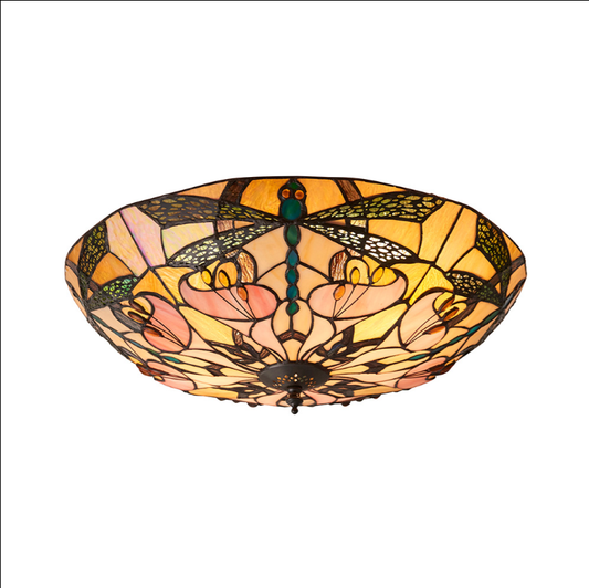 Tiffany Ashton Large 2 Light Flush Light