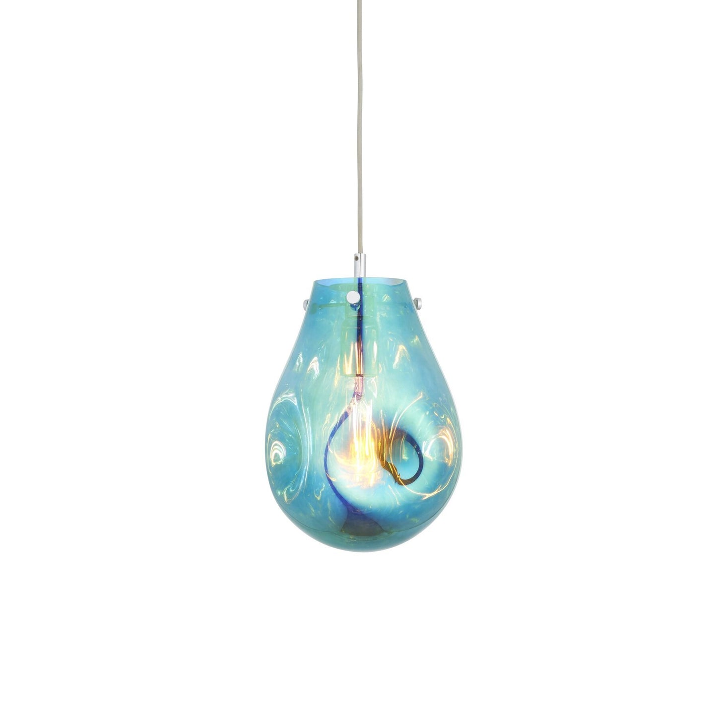 Vesilo Lighting Blast Metallic Chrome Medium Glass Pendant