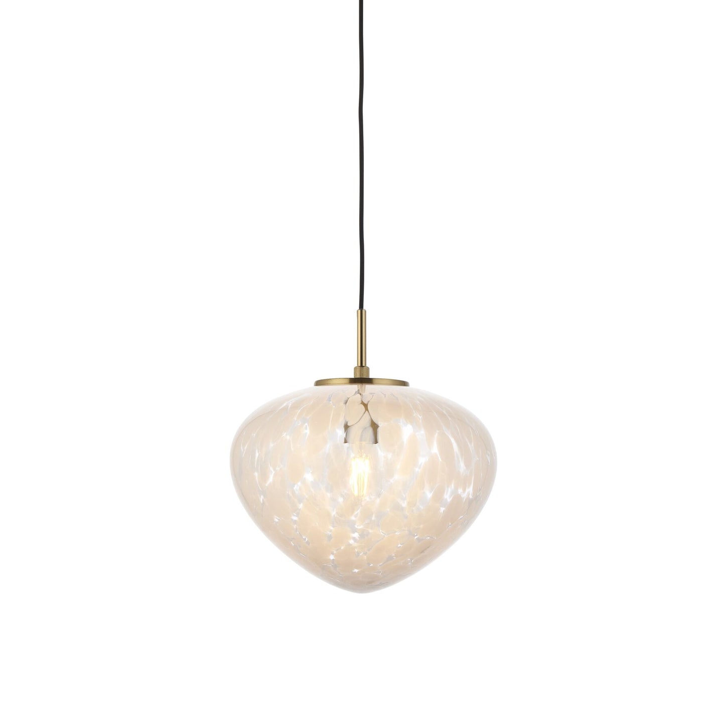 Vesilo Lighting Confetti Glass Satin Brass Single Pendant