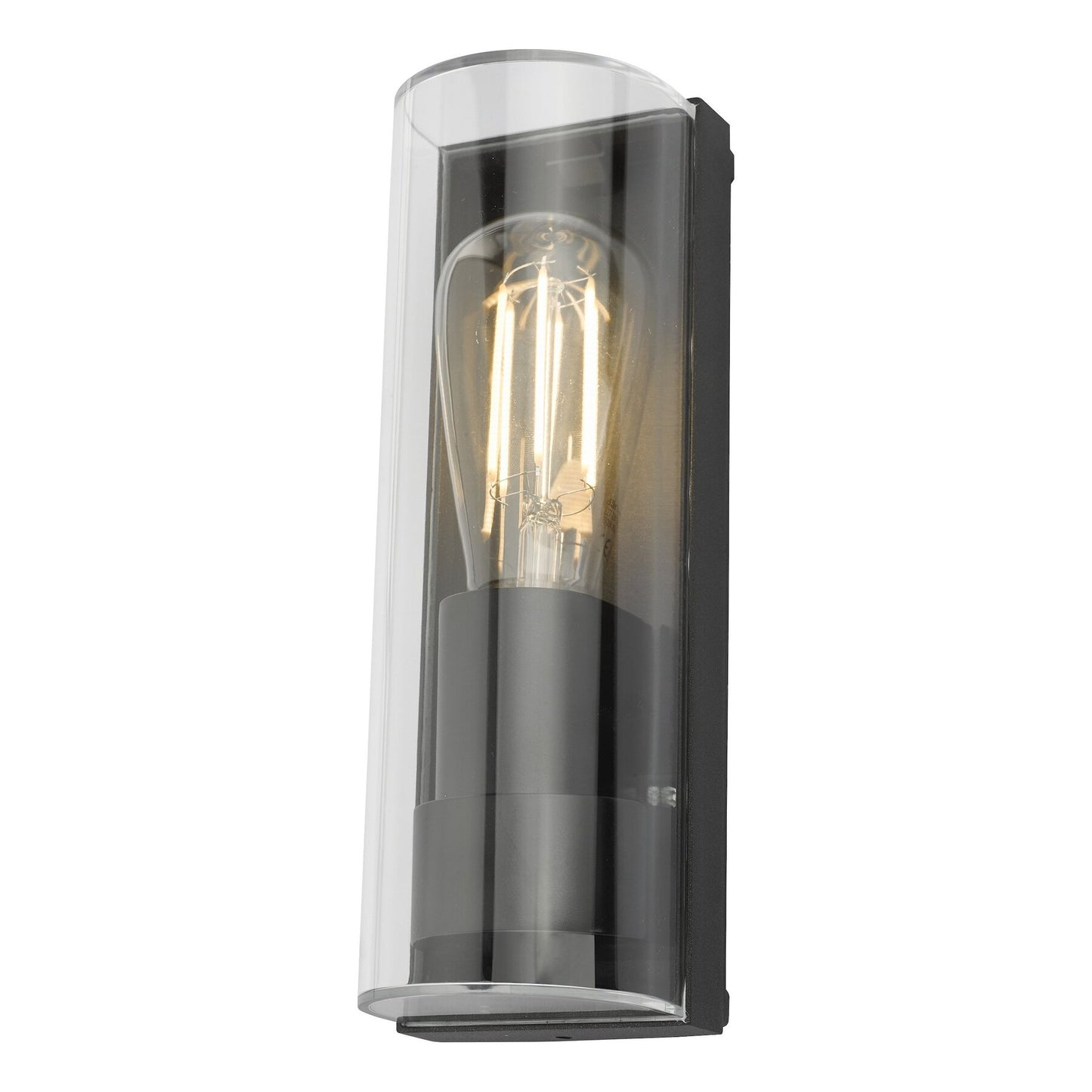 Dar Lighting Quenby Outdoor IP65 Matt Grey Acrylic Wall Light