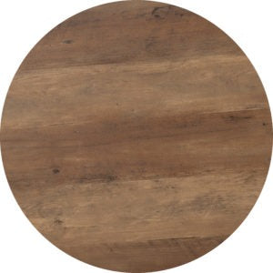 Quebec Medium Oak Effect & Black Round Coffee Table Set