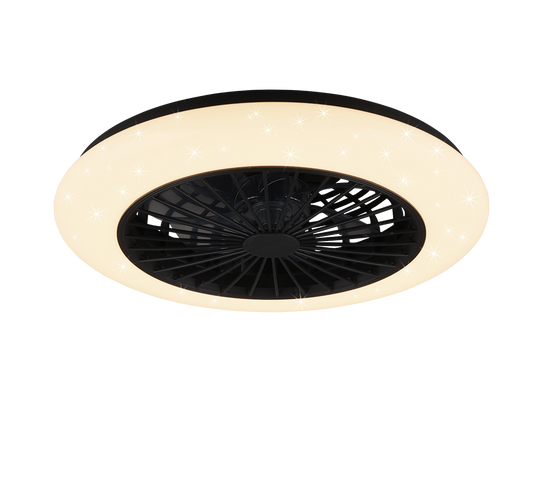 Trio Lighting Stralsund LED Black Ceiling Fan Light