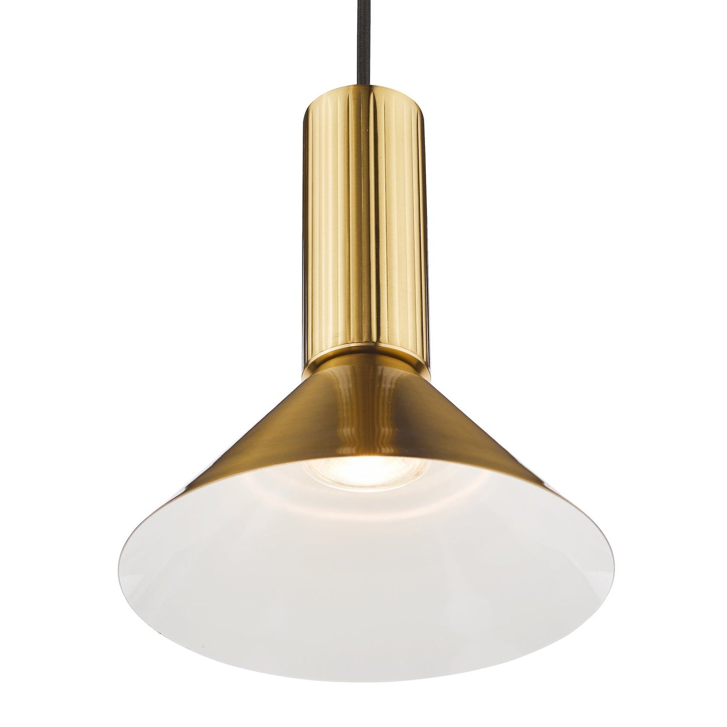 Dar Lighting Ragnar Natural Brass Pendant/Wall Light
