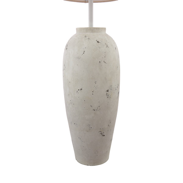 Dar Lighting Roetta White & Natural Floor Lamp With Shade