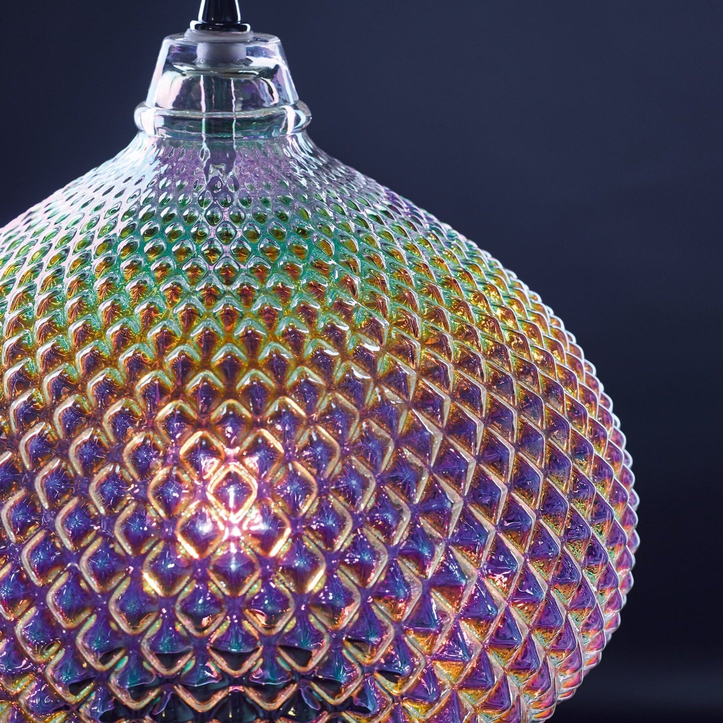 Dar Lighting Roisin Glass & Polished Chrome Pendant