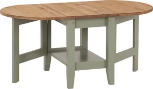 Santos Drop Leaf Green & Distressed Waxed Pine Coffee Table