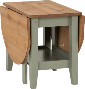 Santos Drop Leaf Green & Distressed Waxed Pine Coffee Table