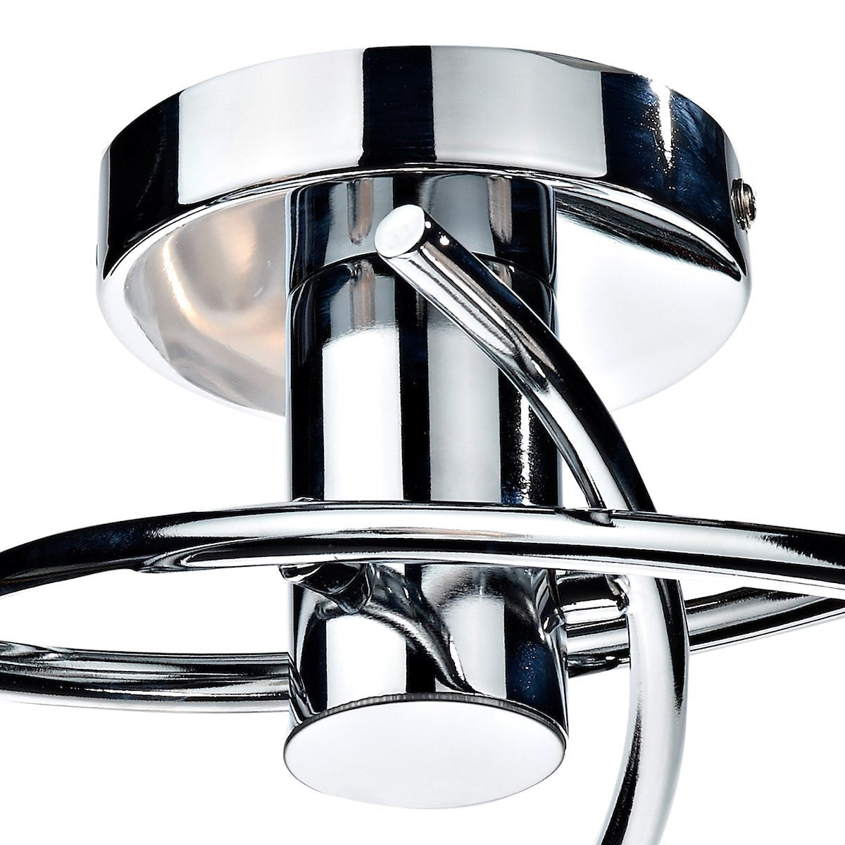 Dar Lighting Seattle 3 Light Polished Chrome Semi Flush