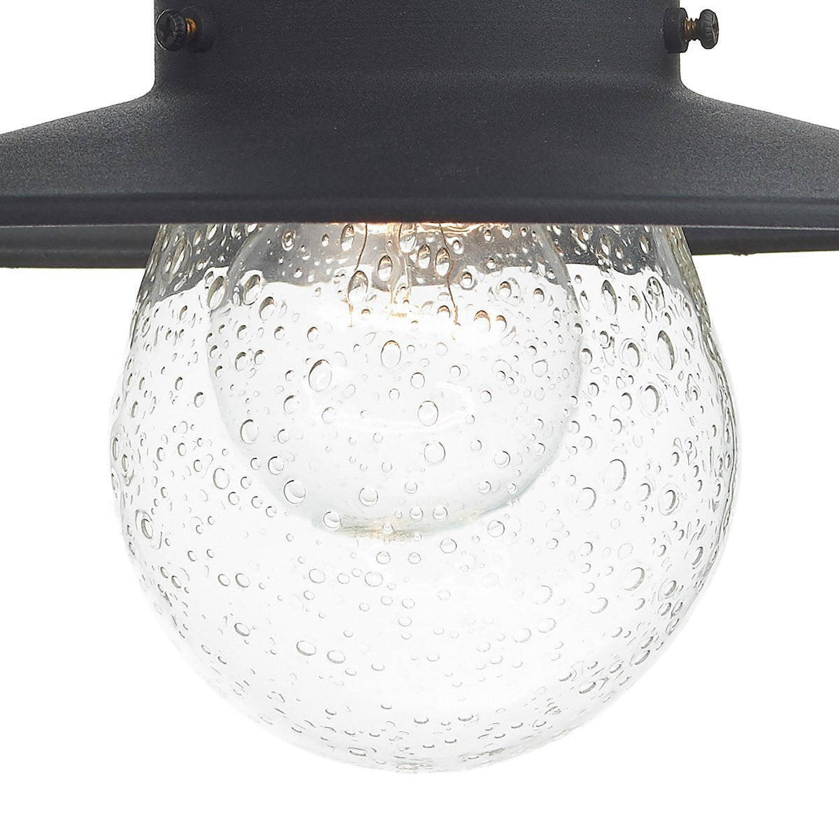 Dar Lighting Sedgewick Outdoor IP44 Black & Glass Wall Light