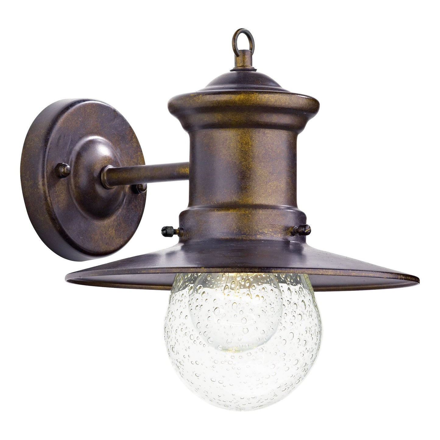 Dar Lighting Sedgewick Outdoor IP44 Bronze & Glass Wall Light