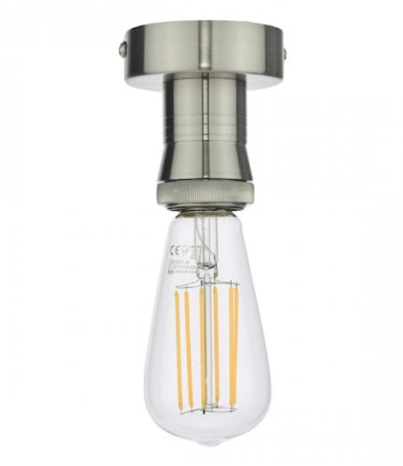Dar Lighting Antique Chrome Semi Flush Suspension