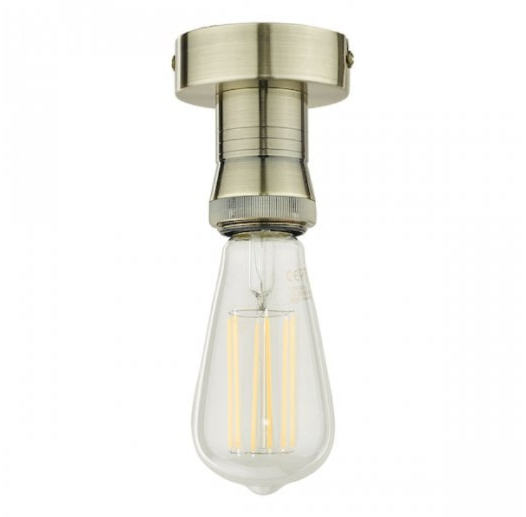 Dar Lighting Antique Brass Flush Suspension