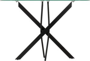 Sheldon Black & Clear Glass Console Table