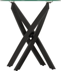 Sheldon Black & Clear Glass Side Table