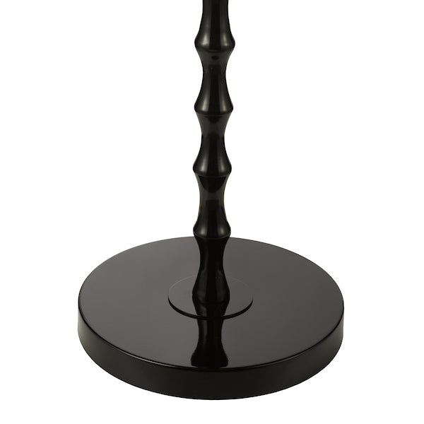 Dar Lighting Siyanda Black Floor Lamp With Red Shade