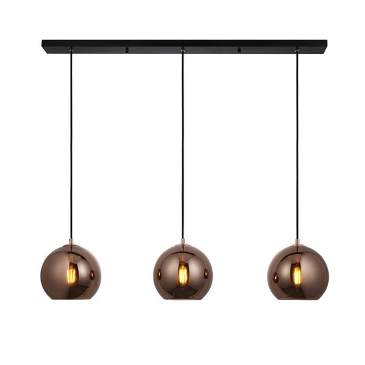 Endon Boli 3 Light Copper Bar Pendant