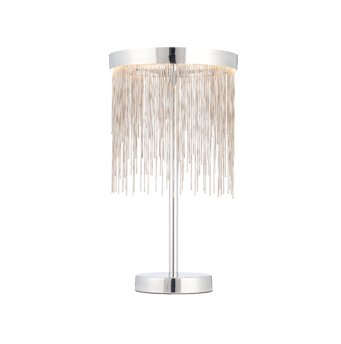 Endon Zelma Silver Chain Chrome Table Lamp