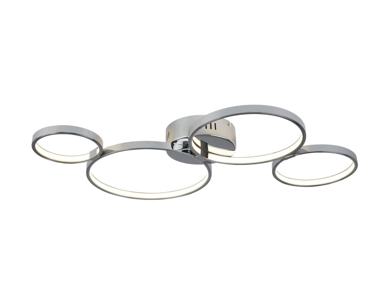 Searchlight Solexa 4 Light LED Chrome Ring Flush