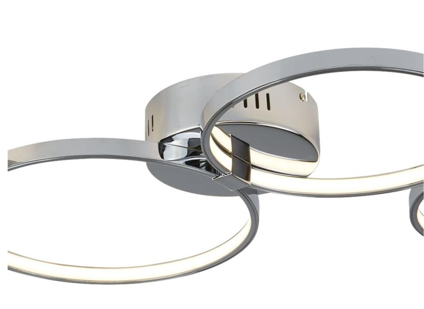 Searchlight Solexa 4 Light LED Chrome Ring Flush