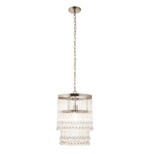 Endon Genevieve Antique Brass & Glass Droplet Pendant